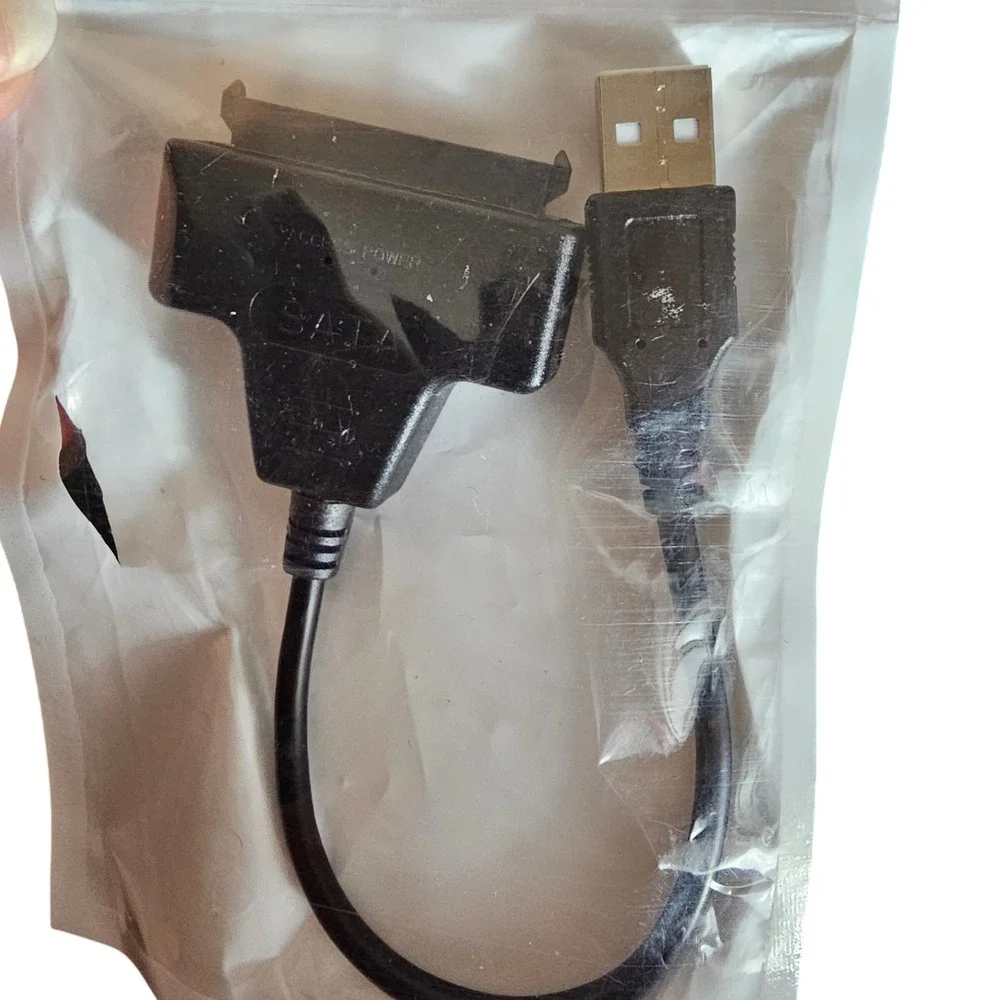 USB to SATA Adapter Cable for 2.5 inch External SSD HDD Hard Drive Black
